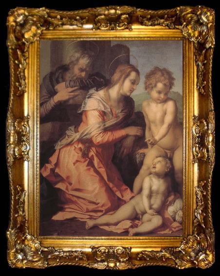 framed  Andrea del Sarto Holy family, ta009-2